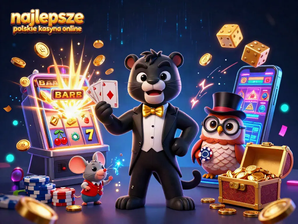 Experience the thrill of najlepsze polskie kasyna online with a stylish black panther dealer and dynamic gaming elements.