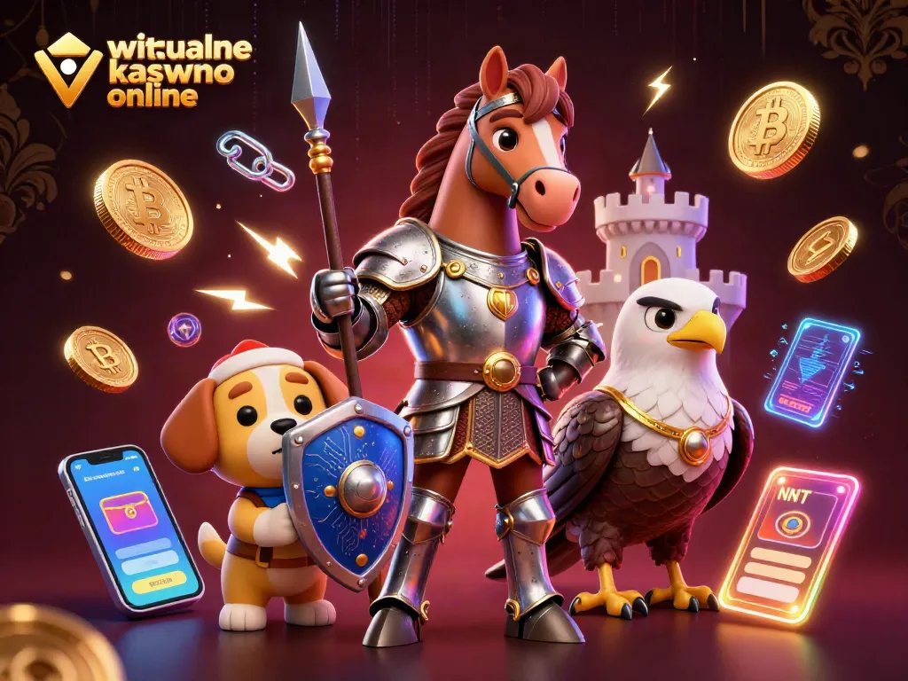 Experience thrilling gameplay at wirtualne kasyno online with medieval knight and crypto elements.