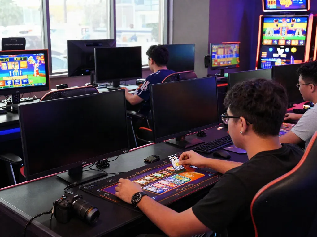 Exciting gaming atmosphere at Sunwin featuring players enjoying diverse online games and interactive experiences.