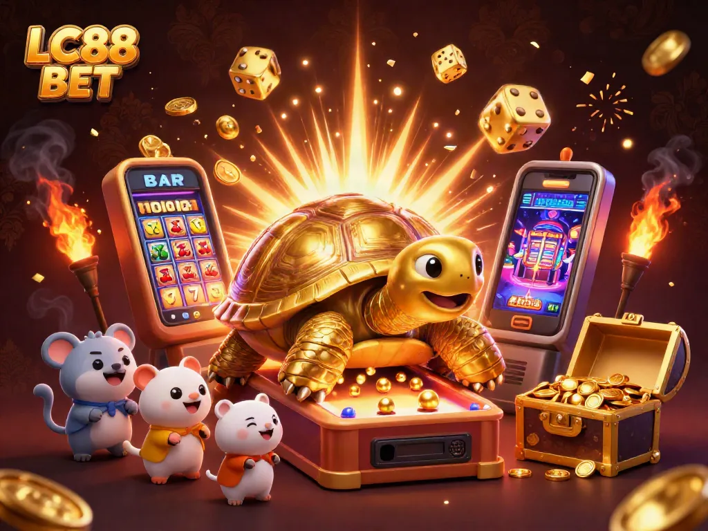 Enjoy thrilling wins at LC88 BET with a golden tortoise pinball machine and explosive slot jackpots!