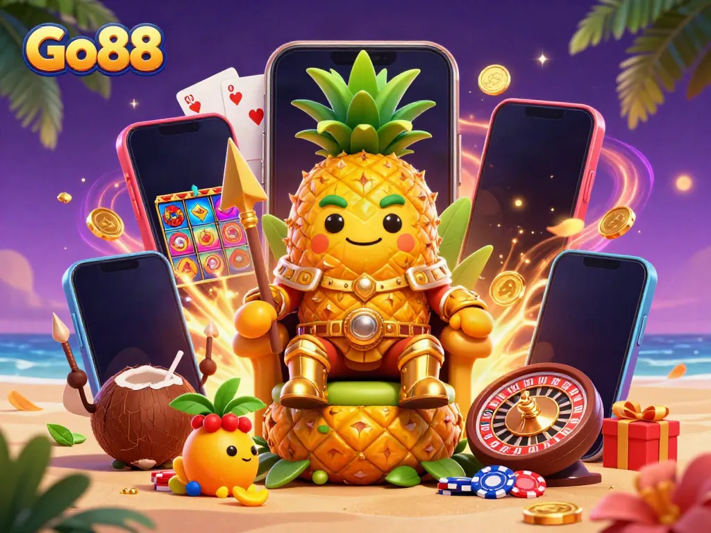 Experience the thrilling Go88 online gaming scene with colorful slots and vibrant characters.