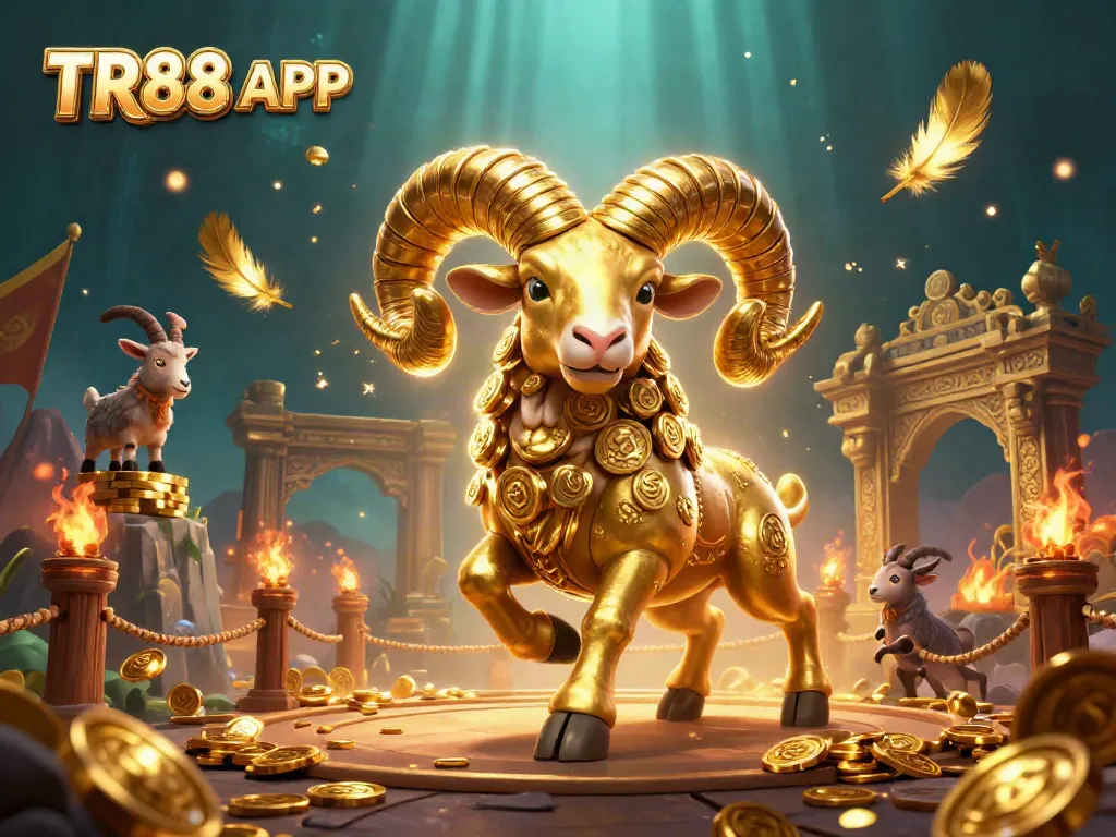 Experience thrilling bets with TR88 APP set in a vibrant 3D casino scene.