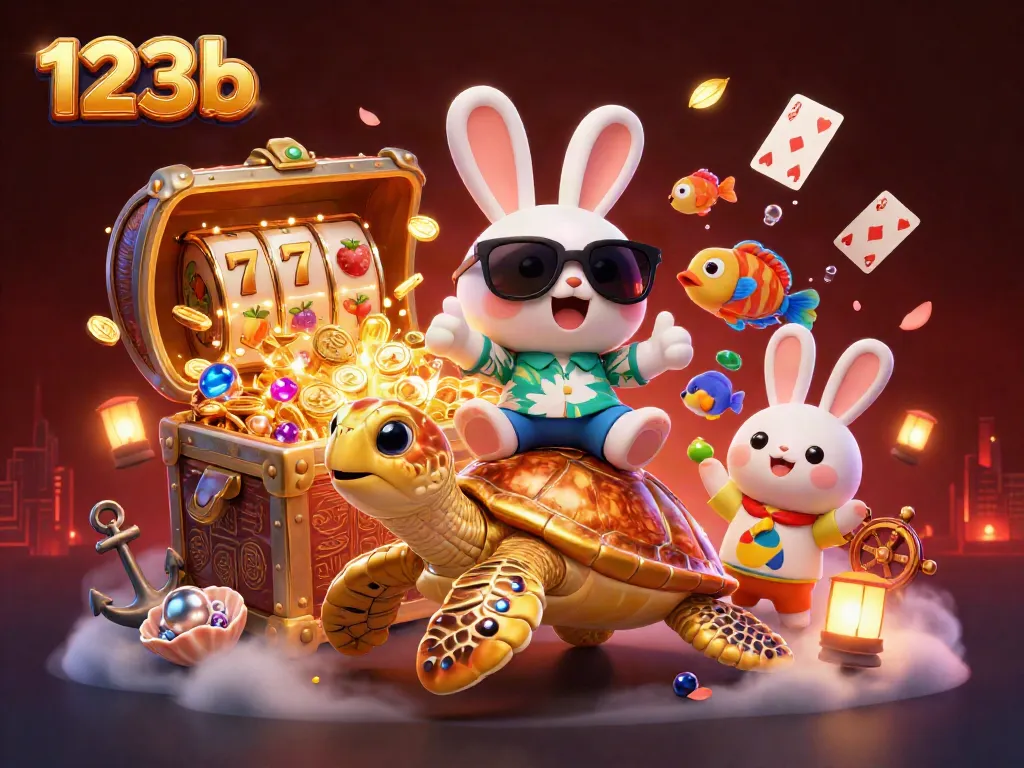 Experience thrilling gameplay with 123b's colorful slot reels and characters in an underwater adventure.
