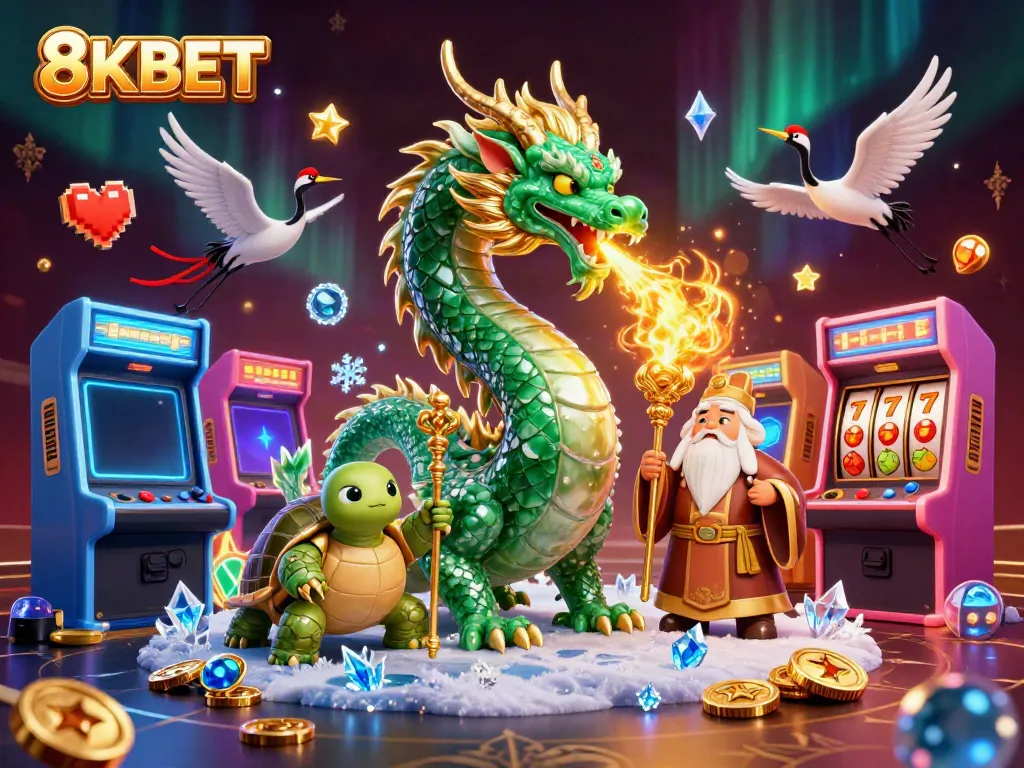Experience the thrill of slots at 8KBET, featuring vibrant characters and gaming elements.