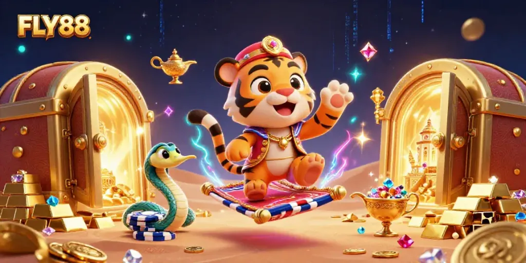 FLY88 invites players to enjoy vibrant casino action with exquisite design elements and lively characters.