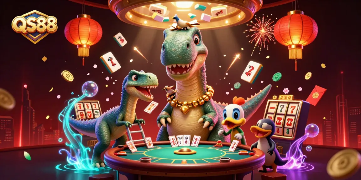 Engage in thrilling games at QS88 with vibrant characters and vivid casino elements!