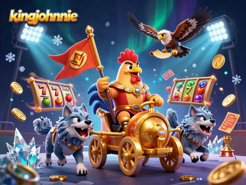 Experience kingjohnnie with a dynamic mobile casino scene featuring action-packed gambling elements.