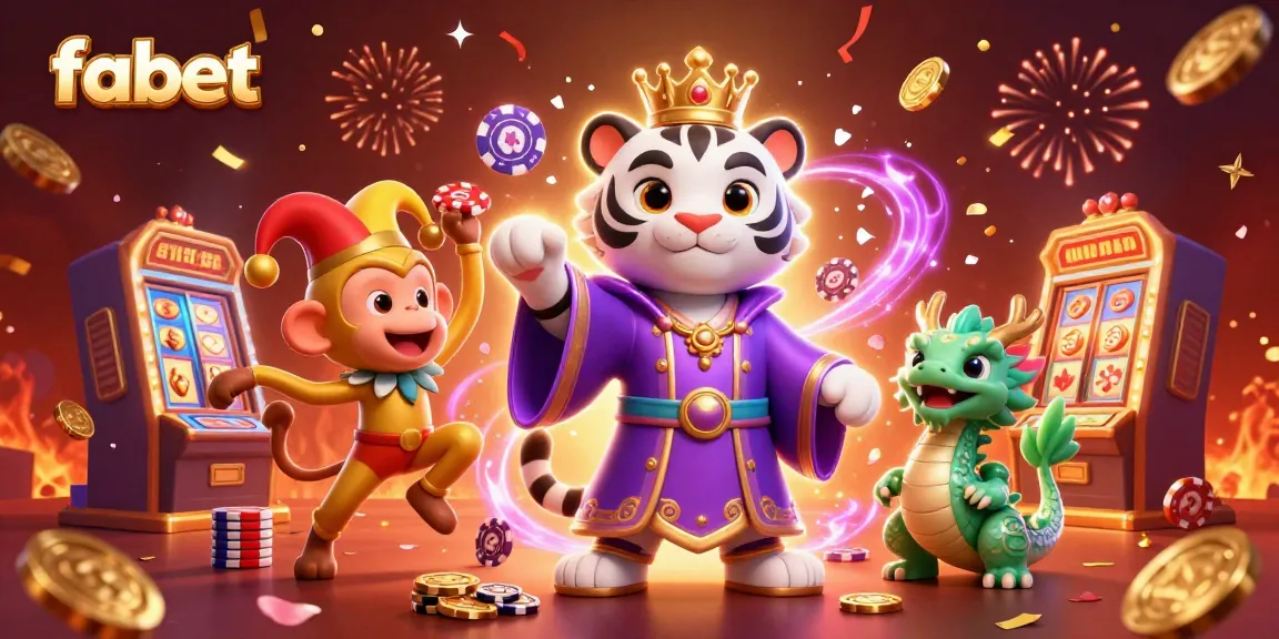 Engage with fabet's joyful gaming experience featuring vibrant characters and casino elements.