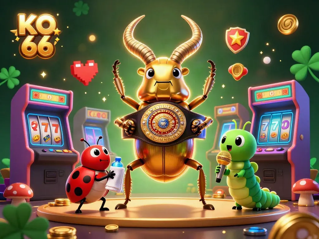 Experience KO 66 excitement with a vibrant casino scene featuring dynamic characters.