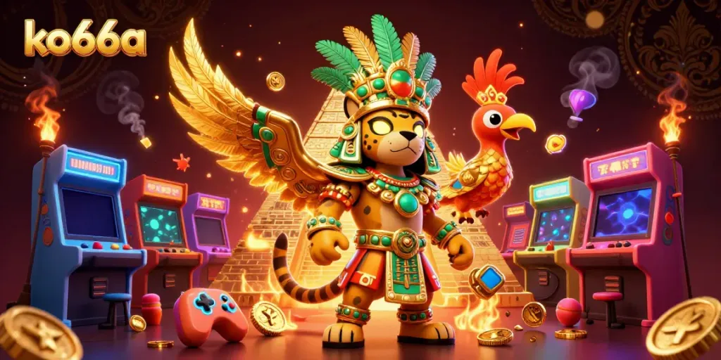 Experience thrilling gameplay with ko66a featuring dynamic casino elements in a vibrant 3D scene.