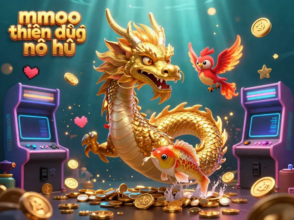 Spin for jackpots at mmoo thiên đường nổ hũ with vibrant 3D dragons and casino elements.
