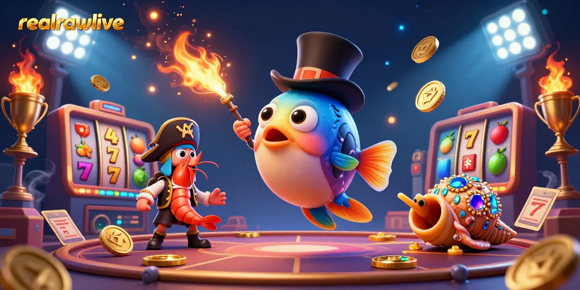 Experience the thrill of winning with realrawlive in this vibrant casino-themed 3D illustration.