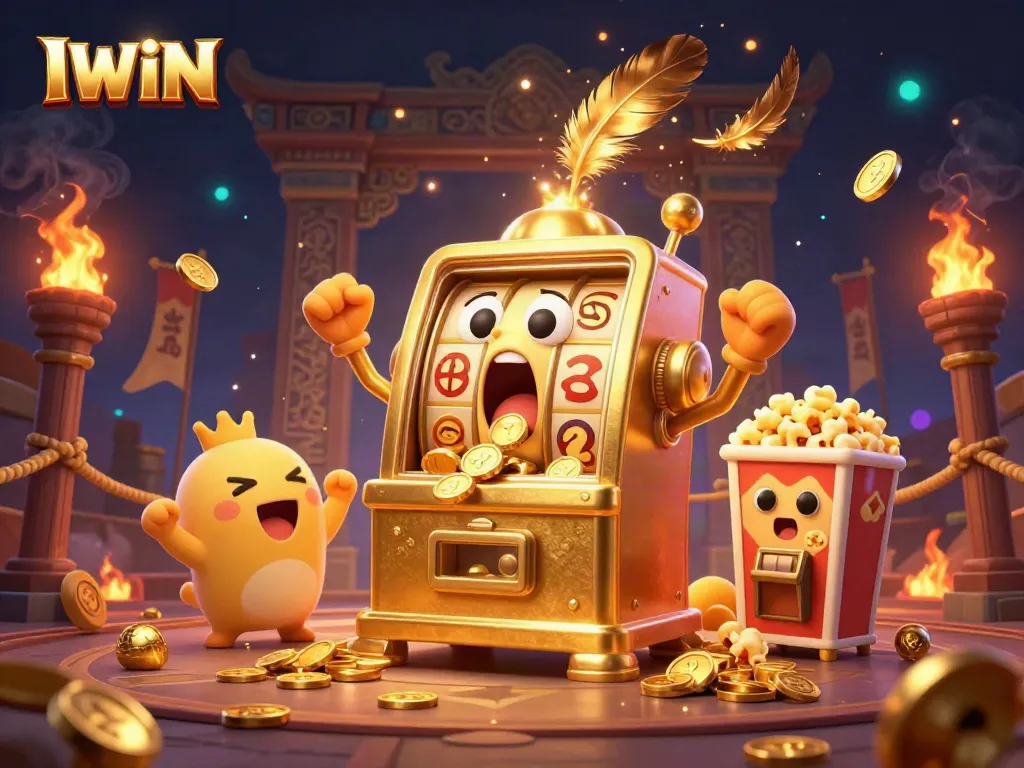 Experience thrilling gameplay at IWIN with exciting slot jackpots and animated casino reels.