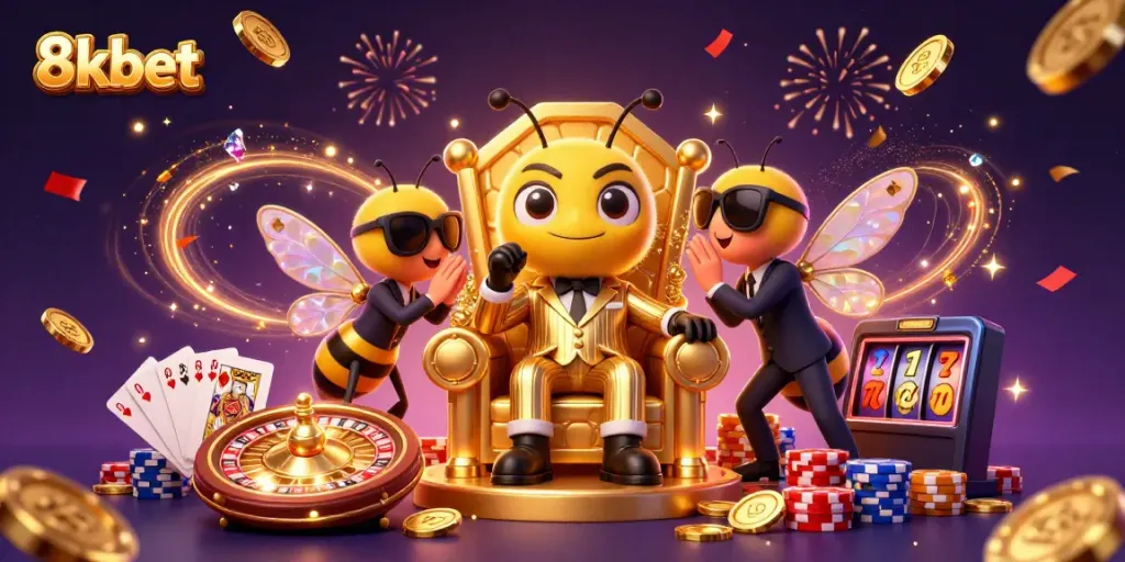 Experience thrilling gaming adventures at 8kbet featuring vibrant casino elements and dynamic characters.