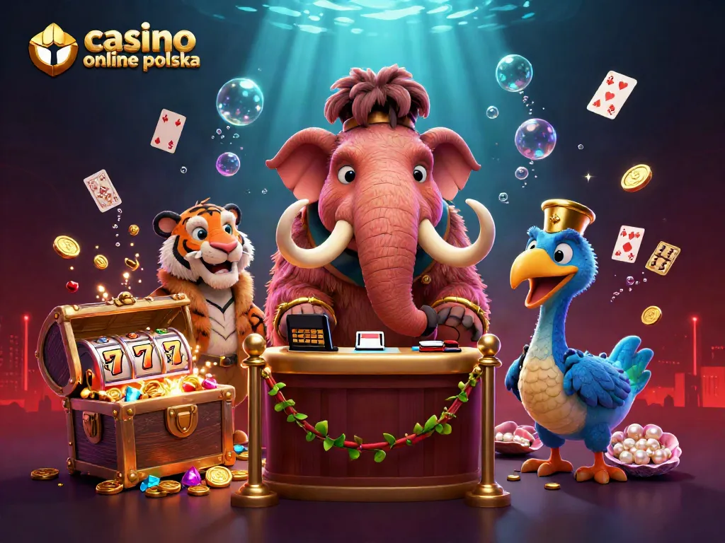 Experience the exciting scene at casino online polska with unique characters and vibrant elements.