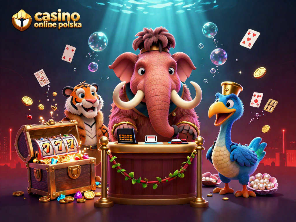 Experience the exciting scene at casino online polska with unique characters and vibrant elements.