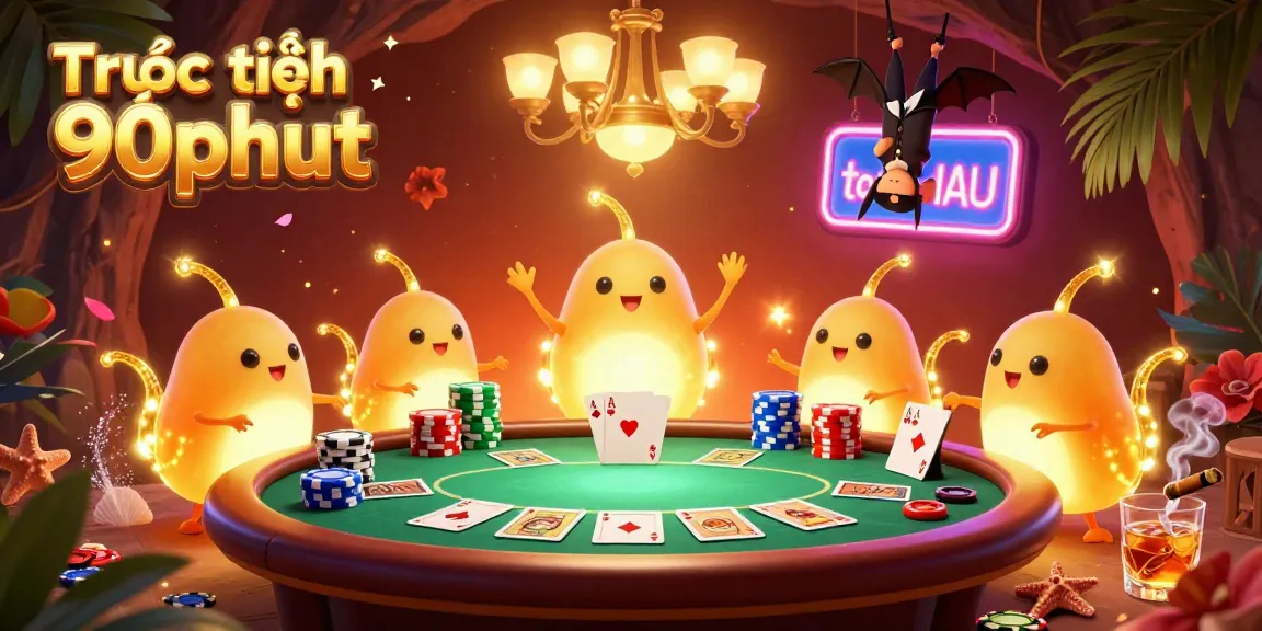 Experience Trực tiếp 90phut action with vibrant glowworms lighting up a dynamic casino scene.