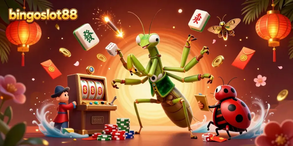 Temukan keseruan bermain di bingoslot88 dengan ilustrasi 3D menarik dan elemen kasino yang dinamis.